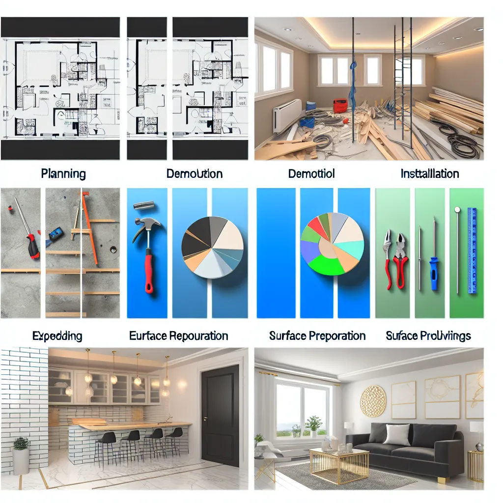 Apartament în faza de demolare și decopertare pentru renovări interioare