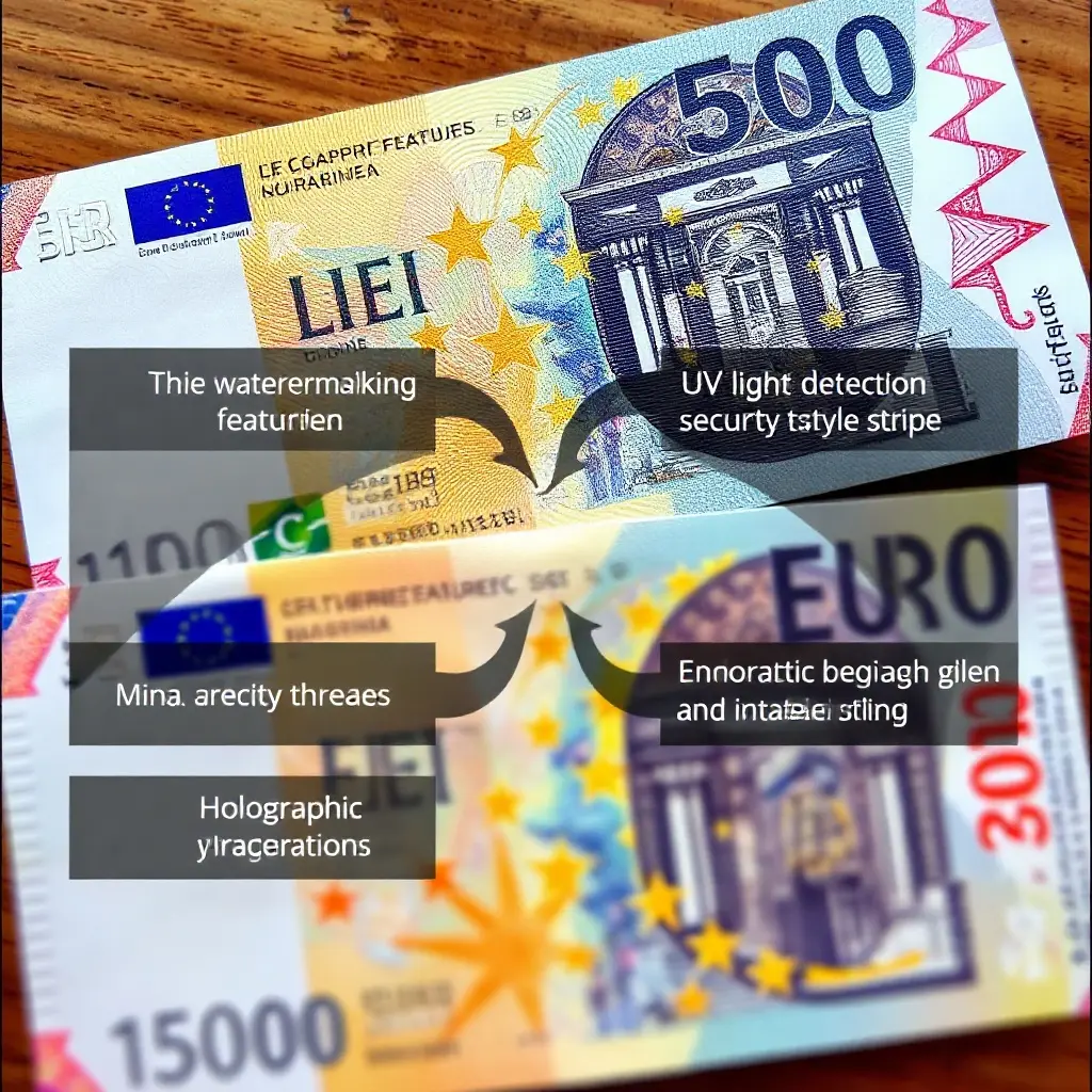 Bancnotă românească de 100 lei verificată prin transparență pentru filigran