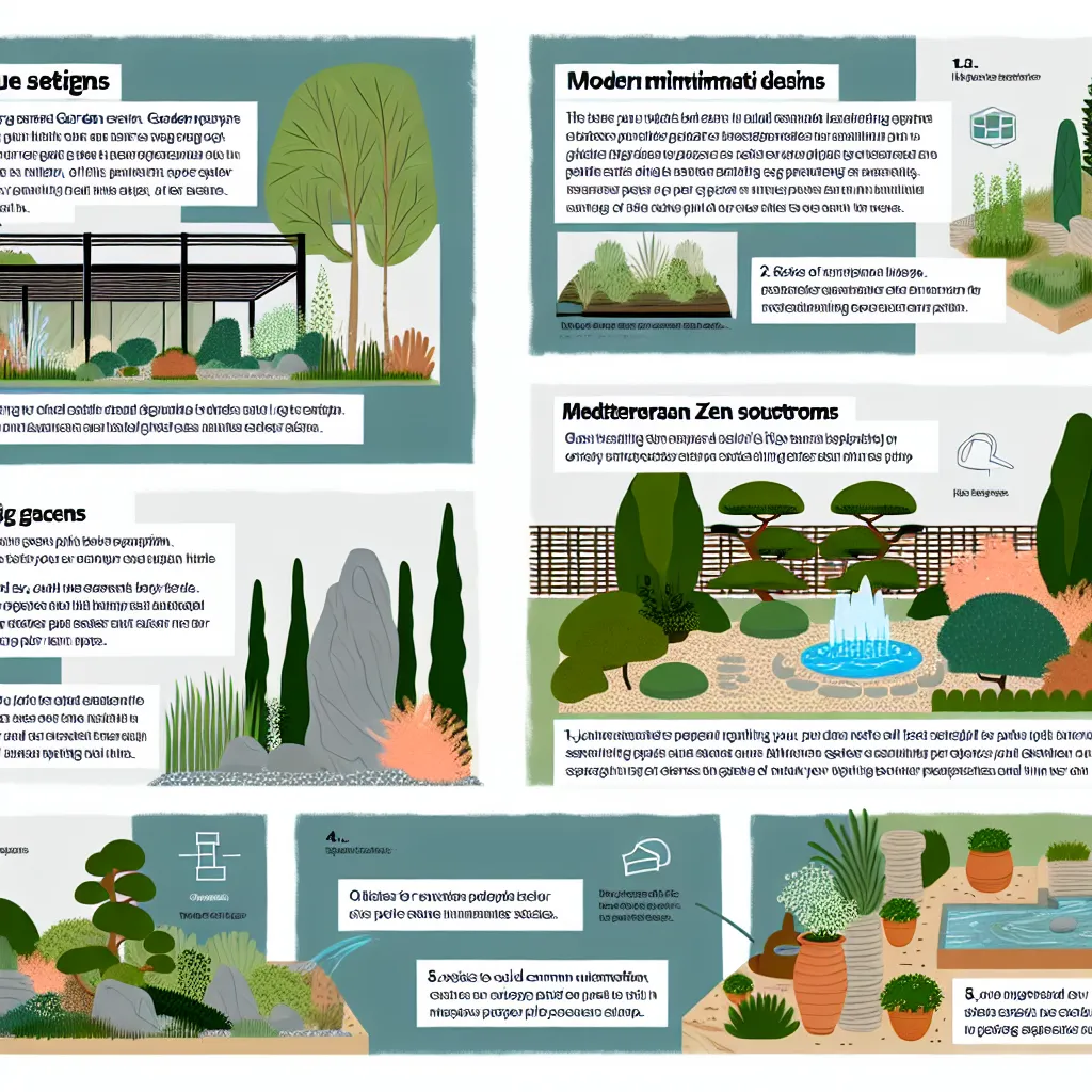 Comparație între un model de grădină modernă minimalistă și o grădină rustică tradițională