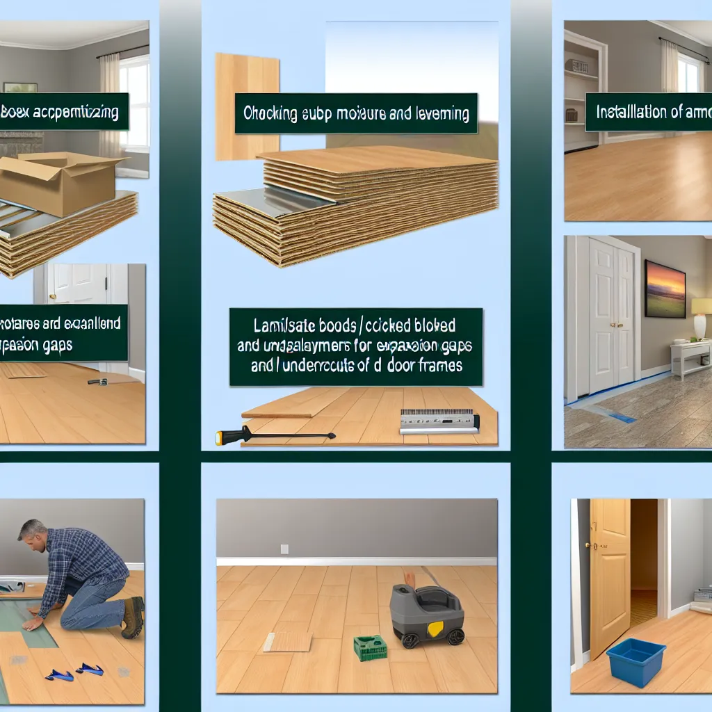 Cutii de parchet laminat lăsate la aclimatizat în mijlocul camerei