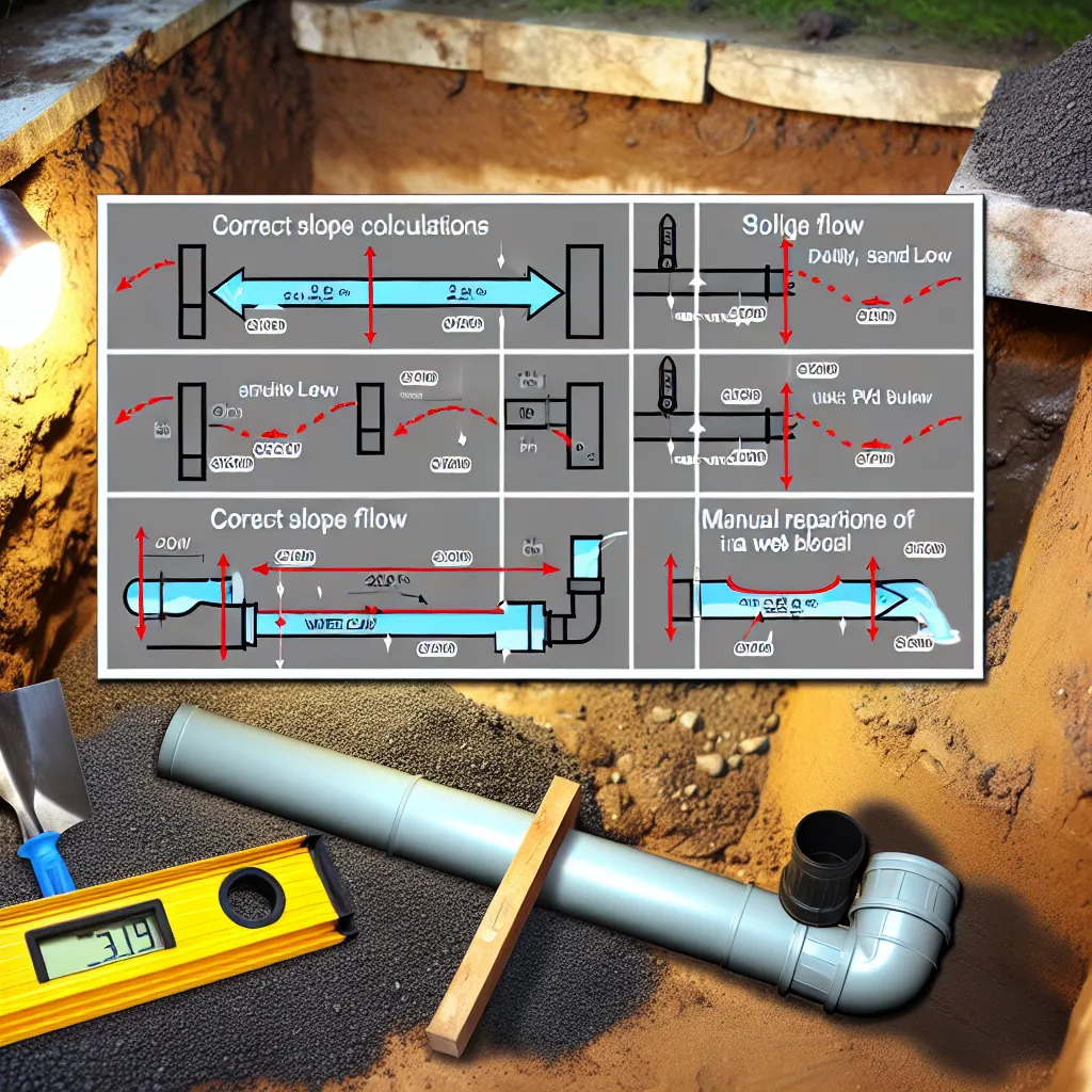 Diagrama comparativa panta canalizare corecta versus incorecta cu sedimente