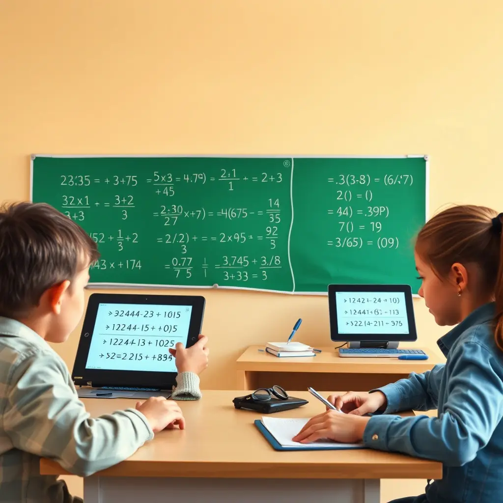 Elev român folosind un rezolvator de matematică pe telefon pentru teme
