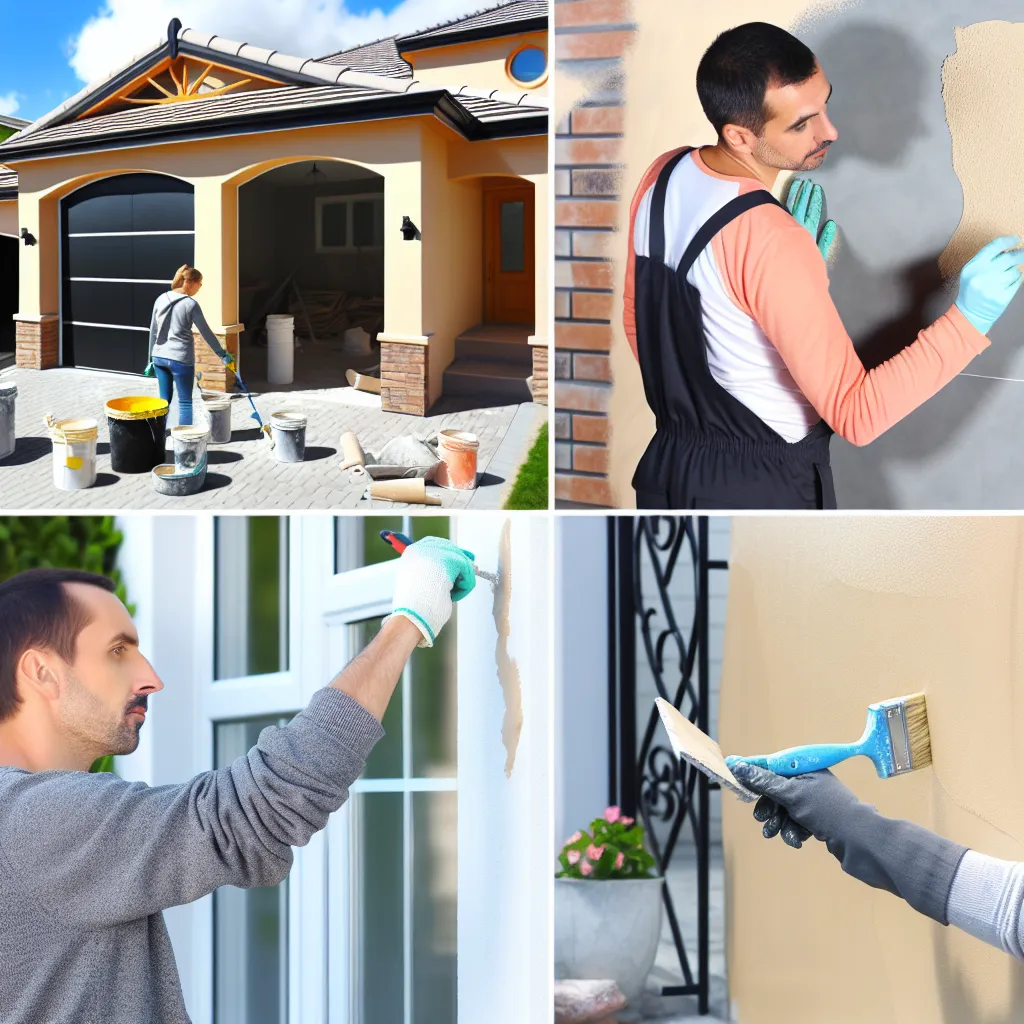 Fațadă casă modernă cu tencuială decorativă impecabilă