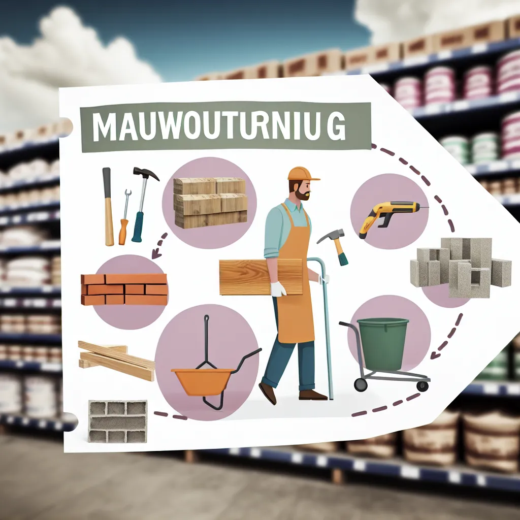 Interior magazin de bricolaj cu rafturi pline de materiale de construcții