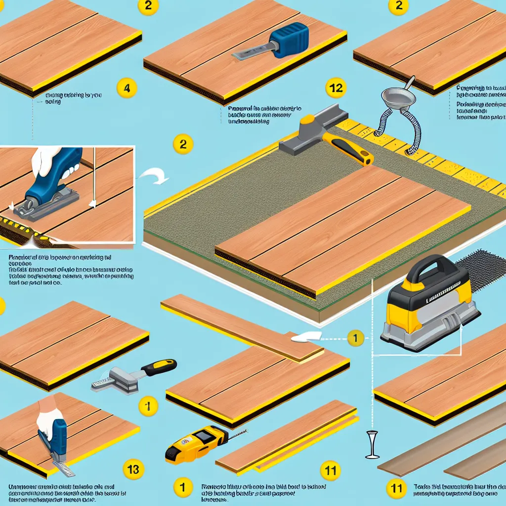 Meșter profesionist îmbinând plăci de parchet laminat de 12 mm cu sistem click