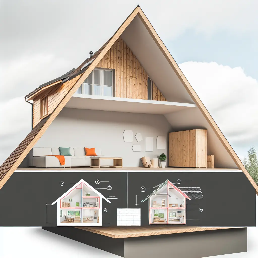 Model casa cu mansarda moderna cu acoperis in doua ape si ferestre mari