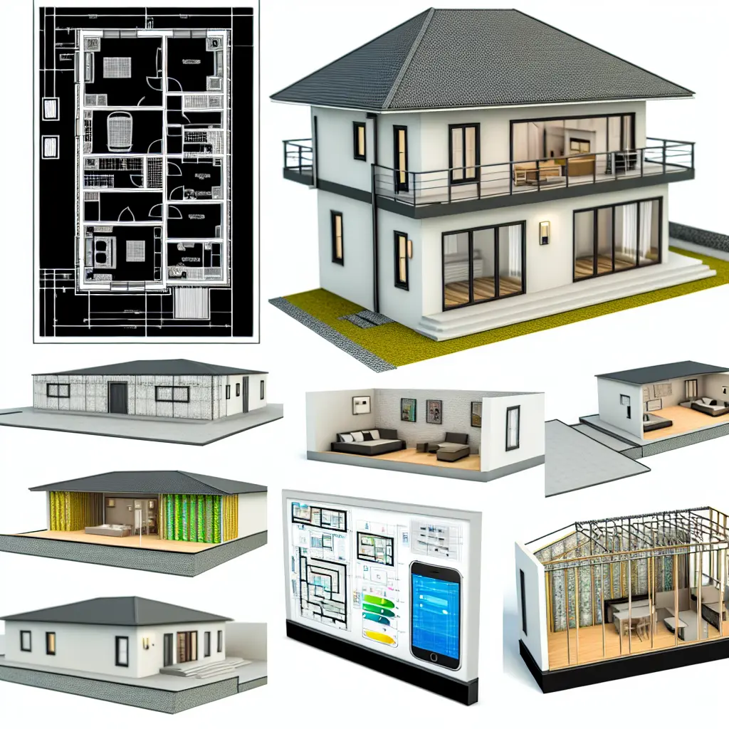 Proiect casa parter cu 3 dormitoare - randare arhitecturală modernă
