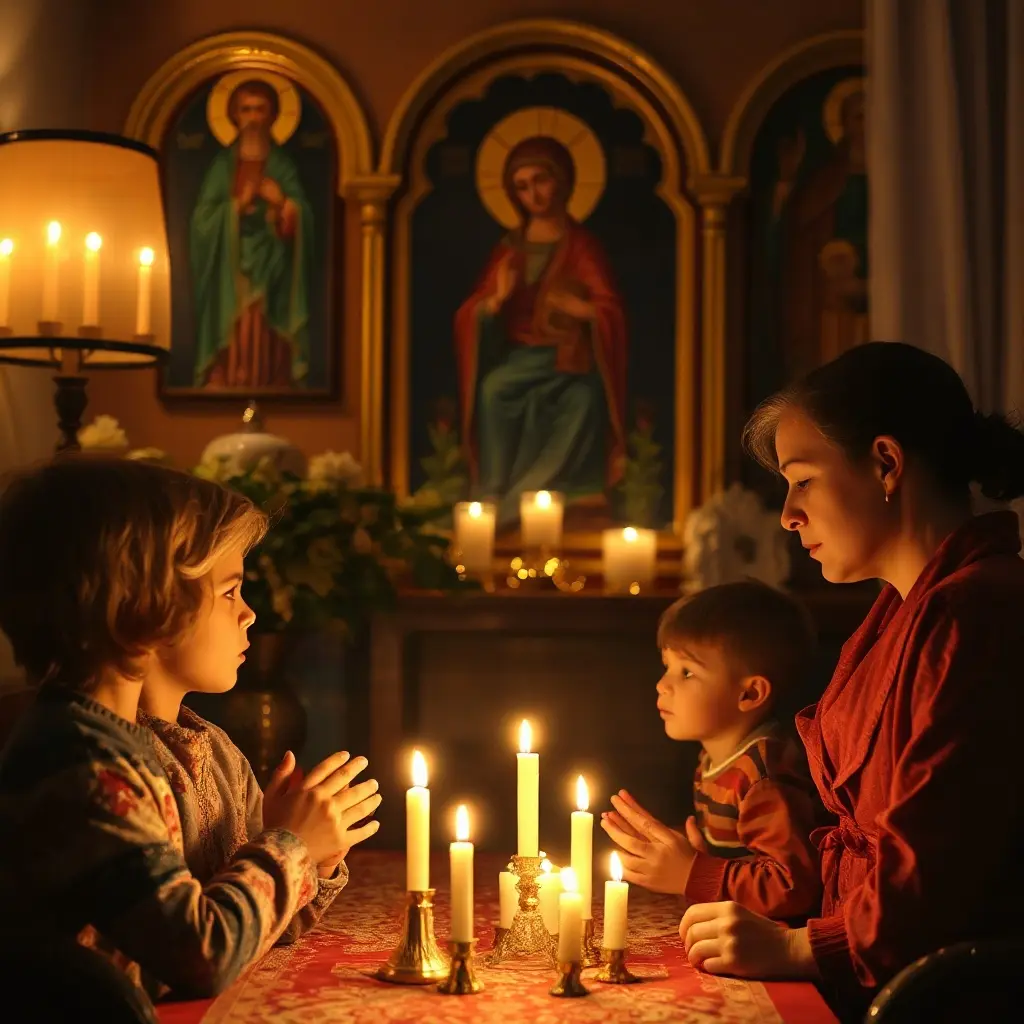Rugăciunea mamei pentru copii - mamă ortodoxă în rugăciune sinceră