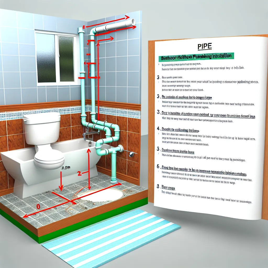 Schema plan instalatie sanitara baie cu trasee apa si scurgere