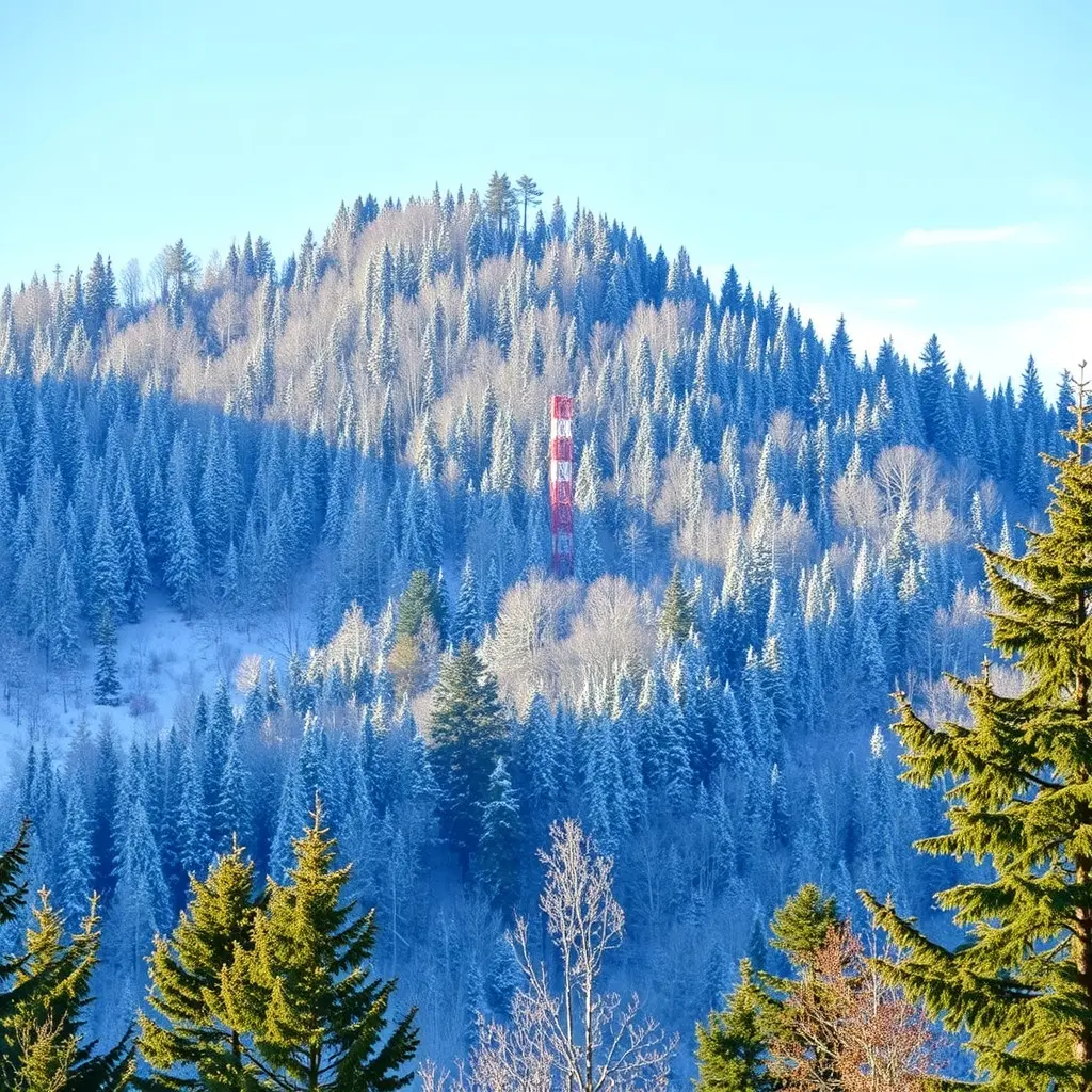 Vedere panoramică asupra orașului Fălticeni, județul Suceava, primăvara