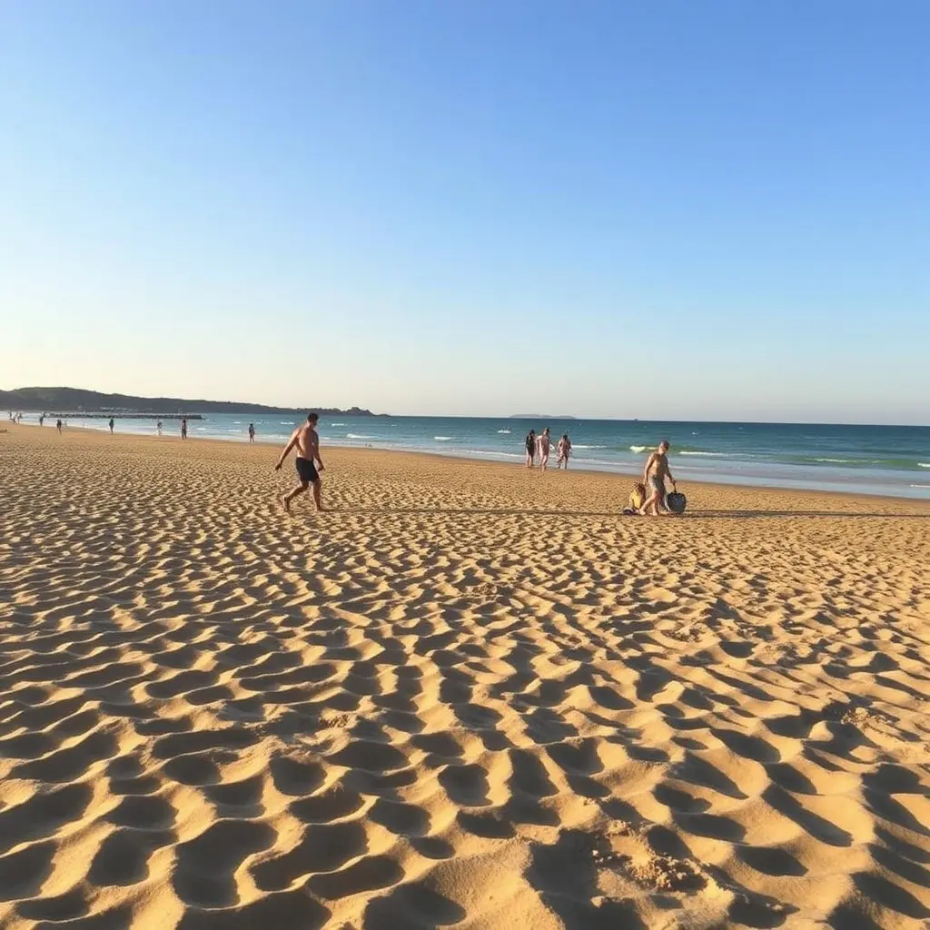 Vedere panoramică asupra plajei din Eforie Nord Constanța vara